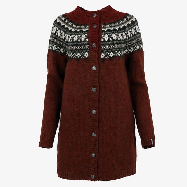 Pull long en laine islandaise Fróðný 