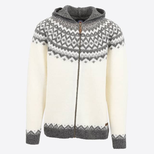 Skjaldbreiður hooded wool sweater