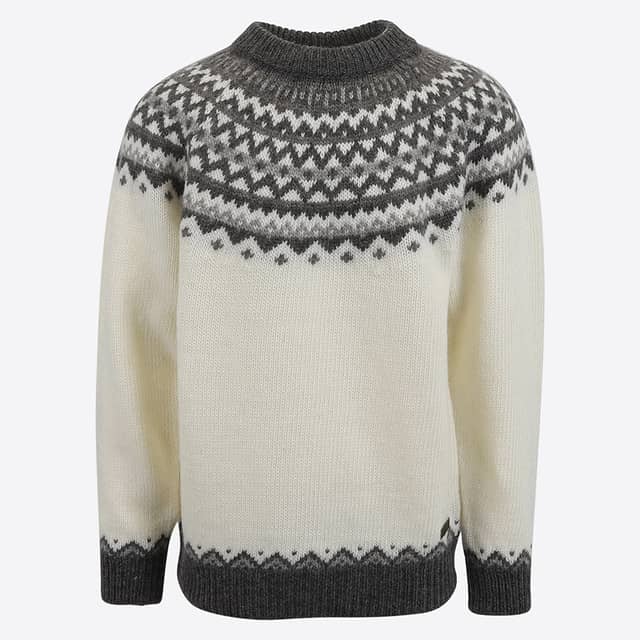 Skjaldbreiður Icelandic pattern wool sweater