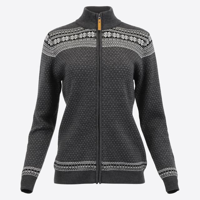 Heimaey zipped Nordic wool sweater